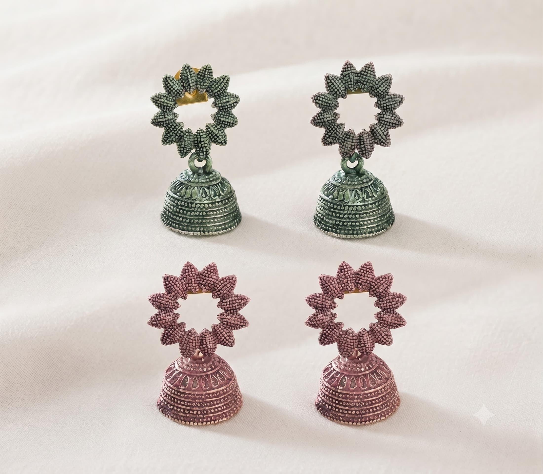 Floral Jhumka Earrings ā Ethnic Statement Drops āØ