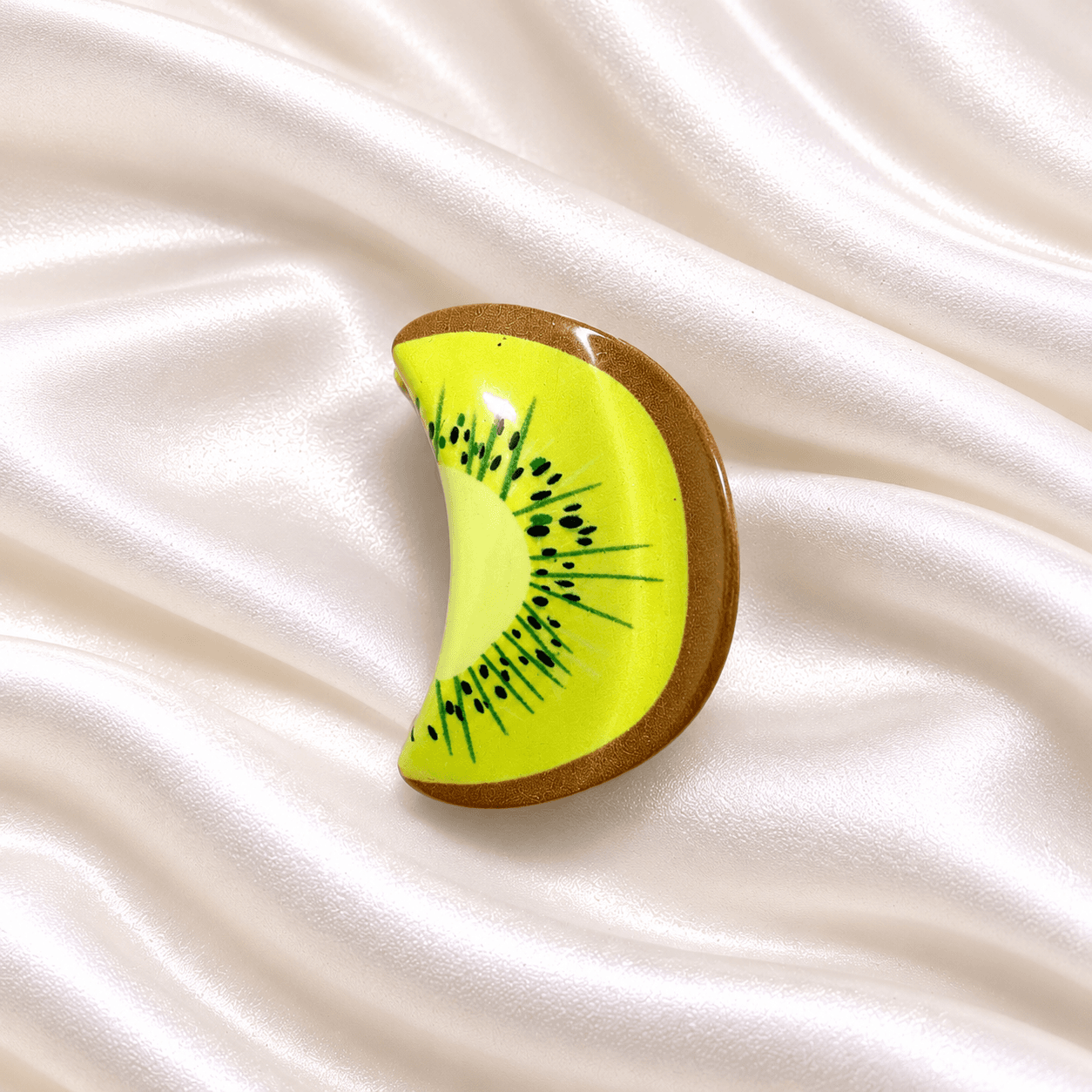 Kiwi Fruit Hair Claw Clip – Green & Brown